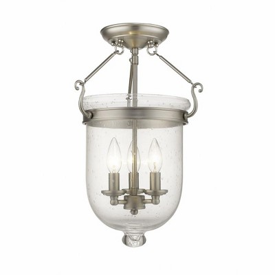 Livex Lighting Jefferson 3 - Light Flush Mount in  Brushed Nickel