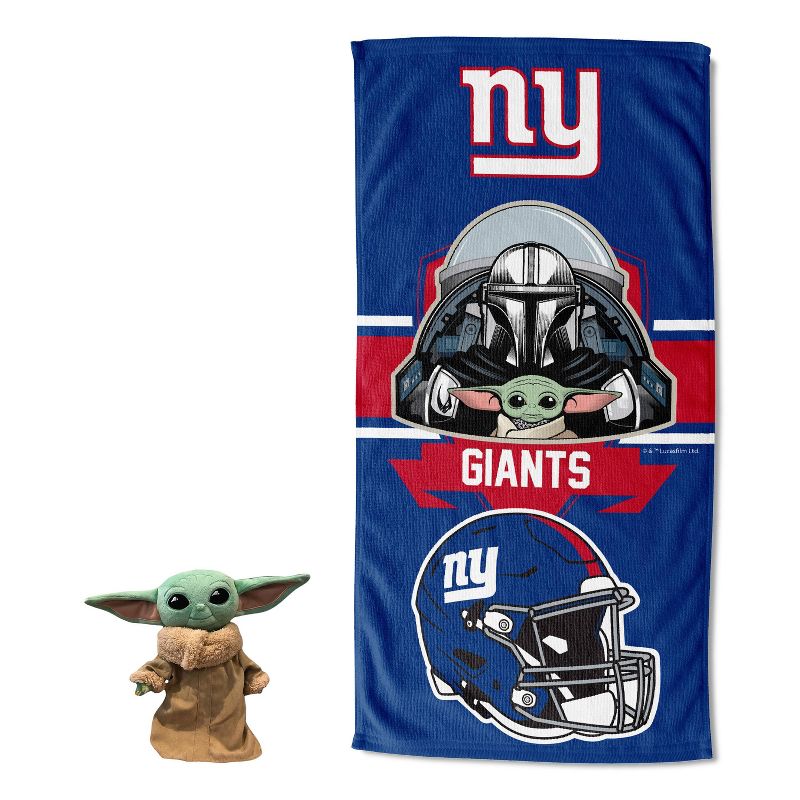 27&#34;x54&#34; NFL New York Giants Star Wars Hugger with Beach Towel, 1 of 4