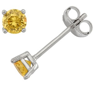 Junior Jewels Silver Cubic Zirconia Birthstone Stud Earrings - 1 of 2