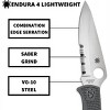 Spyderco Endura 4 FRN Folding Knife with VG-10 Steel Blade | Get Enhanced Cutting Performance with Partially Serrated CombinationEdge, Foliage Green - 3 of 4
