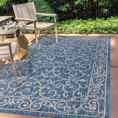 JONATHAN Y Charleston Vintage Filigree Textured Weave Indoor/Outdoor Area Rug