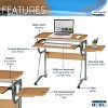 PAGED Modern Computer Desk, Home Office Desk with Storage Drawer and X-Shaped Legs for Office, Study - 2 of 4
