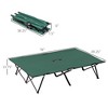 VisioGear Cots, Folding Camping Cot with Carry Bag, Extra Wide Outdoor Portable Sleeping Cot for Travel Camp Beach, Green, 49.25"*15.75"*76" - 2 of 4