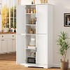 Coucheta 70 Inch Tall Kitchen Pantry Freestanding Cabinet, with 4 Doors and Adjustable Shelves, Cupboard for Dining Room - 2 of 4