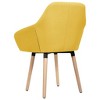 vidaXL Dining Chairs 2 pcs Yellow Fabric - 4 of 4