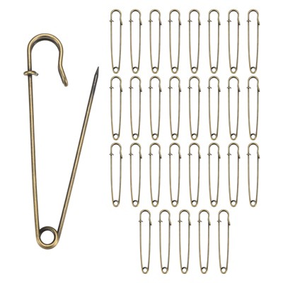 Unique Bargains Durable Sewing Upholstery Spring Lock Blanket Bulk Large Safety Pins 30 Pcs