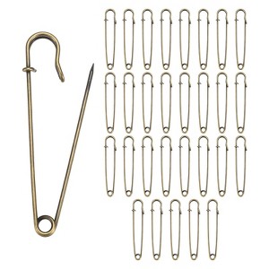 Unique Bargains Durable Sewing Upholstery Spring Lock Blanket Bulk Large Safety Pins 30 Pcs - 1 of 4