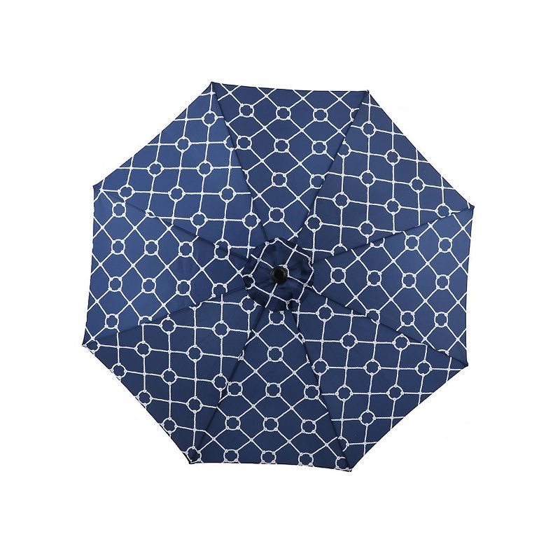 9&#39; x 9&#39; Outdoor Patio Market Umbrella with Tilt Crank Navy - Captiva Designs, 6 of 13