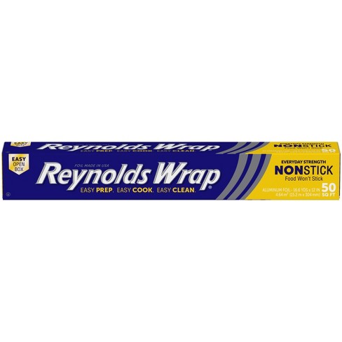 Reynolds Wrap Aluminum Foil, Everyday Strength, Nonstick, 50 Square Feet