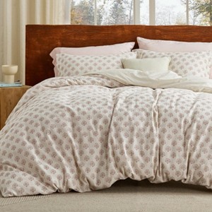 Cotton Duvet Cover Boho Textured Embroidery Jacquard Duvet Cover Set Soft and Breathable Bedding Set for All Seasons - 1 of 4