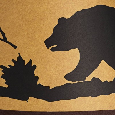 Set of 2 Brown and Black Bear Print Empire Lamp Shades
