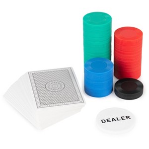 Cardinal Classics, 200 Poker Chips Set Playing Cards Deck Dealer Button Texas Hold ‘Em Classic Casino Table Game, for Adults and Kids Ages 10 and up - 1 of 4