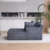 Okak Modern Oversized Corduroy Longue Sleeper Sofa Chair with Pillows,Deep Seat Single Sofa for Living Room,Apartment,Guestroom - 4 of 4