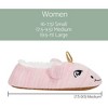 Pink Unicorn Womens Animal Cozy Indoor Plush Lined Non Slip Fuzzy Soft Slipper - Medium - 4 of 4