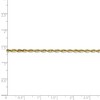 Black Bow Jewelry 2.25mm, 10k Yellow Gold Lightweight D/C Rope Chain Anklet or Bracelet - 4 of 4