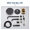CASAINC 1-Spray Patterns Round 10 Inches Wall Mount Dual Shower Heads with Handheld and Tub Faucet - 4 of 4