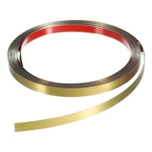 Unique Bargains Self-Adhesive Stainless Steel Mirror Finish Peel and Stick Wall Trim - 1 of 4