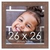 PosterPalooza | Square Shabby Chic Brown Picture Frame - UV Acrylic, Foam Board Backing, Hanging Hardware - 2 of 4