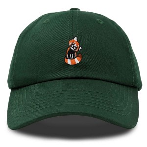 Dalix Red Panda Embroidered Cotton Dad Hat Cute Animal Adjustable Baseball Cap for Outdoor Style Womens - 1 of 4