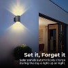 Techko Maid Outdoor Solar Wall Light Cylinder Aluminum Metal Black Sconce - 3 of 4