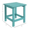 VisioGear Adirondack Side Table, Outside End Table for Patio, Compact Side Table for Porch, Deck, Green, 15"*15"*18" - 3 of 4