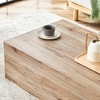GlasFlength Rectangular Coffee Table, Modern and Stylish Design, Suitable for Living Room, Patio, Bedroom, Brown, 39.3" * 23.6" * 11.8" - 2 of 4