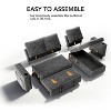 Dyonery 2-in-1 Convertible Futon Sleeper Sofa Bed,Pull Out Couch with Armrests Storage/Side Pockets,Comfy Sofa for Living Room, Apartment,Loveseat - 4 of 4