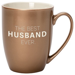 Elanze Designs The Best Husband Ever Bronze 10 ounce New Bone China Coffee Cup Mug - 1 of 4