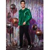 INSPIRE CHIC Men's Round Neck Long Sleeves Shining Disco Metallic T-Shirt - 4 of 4