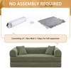 Dolonm Foldable Convertible Sofa Bed, Boneless Compression Mattress, Corduroy Sofa with Fixed Frame, Used for Living Room, Bedroom,Light Green - 3 of 4