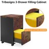 MAYEERTY 83" L-Shaped Desk, Industrial Corner Executive Desk with Mobile File Cabinet - 3 of 4