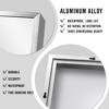 Dovelina Modern Rectangular Aluminium Fine Edge Black Hanging Mirror Decorative Wall Mirror - 4 of 4
