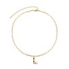 Adornia 14k Gold Plated Funky Initial Paperclip Chain Necklace - 3 of 3