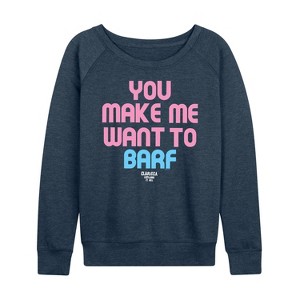 Women's - Clarissa Explains It All - Make Me Want to Barf Lightweight French Terry Slouchy - 1 of 4