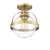 Savoy House Pendleton 1 - Light Semi-Flush Mount in  Warm Brass - 2 of 4