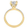 Pompeii3 1 1/2Ct Oval Diamond Accents Engagement Ring White Yellow or Rose Gold Lab Created - 4 of 4