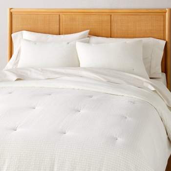 3pc Mini Grid Stitch Comforter Bedding Set - Hearth & Hand™ with Magnolia