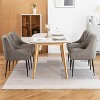 DYHOME Modern Dining Chairs Set of 4, Mid Century Kitchen Dining Chairs with 5.12” Cushions, Upholstered Dining Chairs with Back Pull Rod - 2 of 4