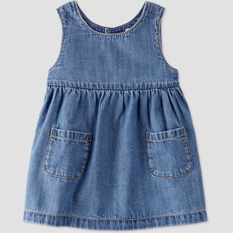 Little Planet by Carter's Organic Baby Girls' Chambray Dress, 1 of 6