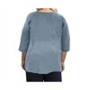 Women's Linen 3/4 Sleeve V-Neck Top - Plus - On The Plus Side - 2 of 4