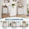 Floor Corner Cabinet, Small Freestanding Bathroom Cabinet, Space Saver Coffee Bar Cabinet, Narrow Kitchen Pantry Cabinet for Living Room Bathroom - 4 of 4