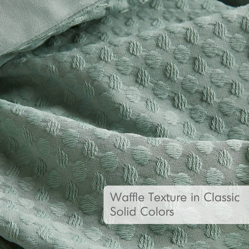 Mina Waffle Weave Textured Duvet Cover Set - 510 Design, 2 of 12