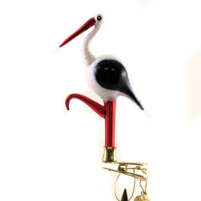 Morawski 4.25" Clip On Stork Ornament Bird Birth  -  Tree Ornaments