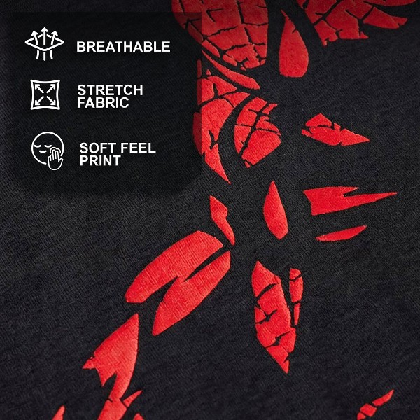 Marvel: Playera de manga corta para hombre Spider-Man Vintage Red Wraith Shadow Pose 4