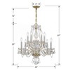 Crystorama Lighting Traditional Crystal 10 - Light Chandelier in  Polished Brass - 3 of 4