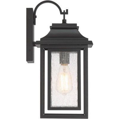 Cecile Bronze 25" Outdoor Wall Light with Seeded Glass