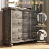 9-Drawer Dresser for Bedroom - Wooden Chest with Large Drawers & Metal Handles, Fits Living Room & Hallway - 4 of 4