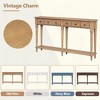 KIGFTSOD Entryway Table with 4 Drawers, Retro Console Table with Open Shelf for Entryways, Living Rooms, and Hallways - 4 of 4