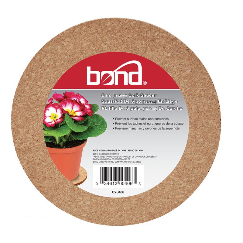 Bond 6 in. D Cork Plant Saucer Brown (Pack of 12), 1 of 2