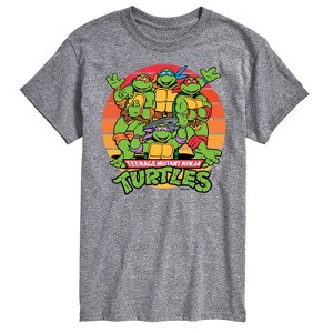 Men's - Teenage Mutant Ninja Turtles - Retro Sunset Circle Short Sleeve Graphic T-Shirt - 1 of 4